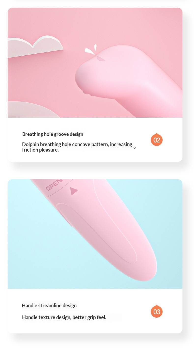 Eros Lab Laile Dolphin AV Vibrator For Women, In-Body Masturbator, Strong Vibration Massage Mini Bullet, Adult Sex Toy_voghion.com