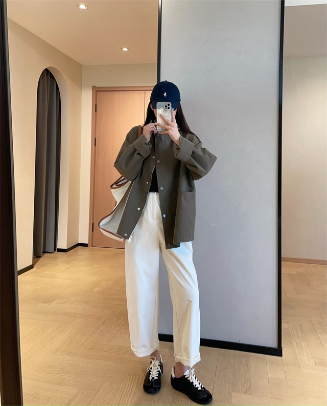 2025 Autumn Women's Clothing Women's Clothing WTHEONE High-Quality Tencel Cotton Oversized Slimming Petite Short Hooded Trench Coat Jacket_voghion.com