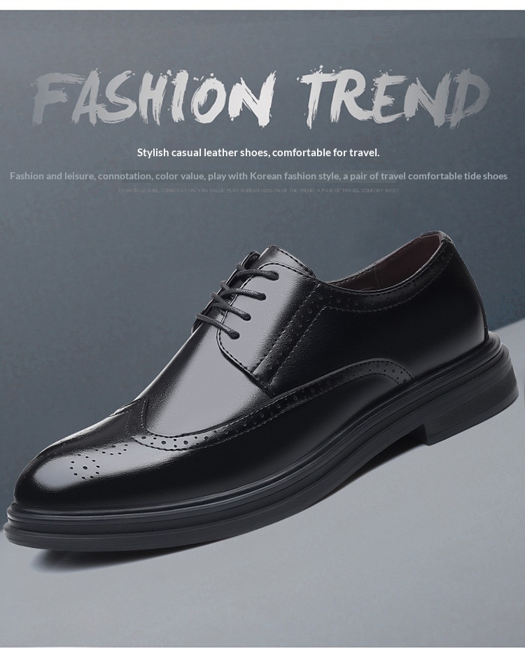 Zapatos WalkPrime New Brogue de cuero estilo británico, informales, formales y transpirables para hombre._voghion.com