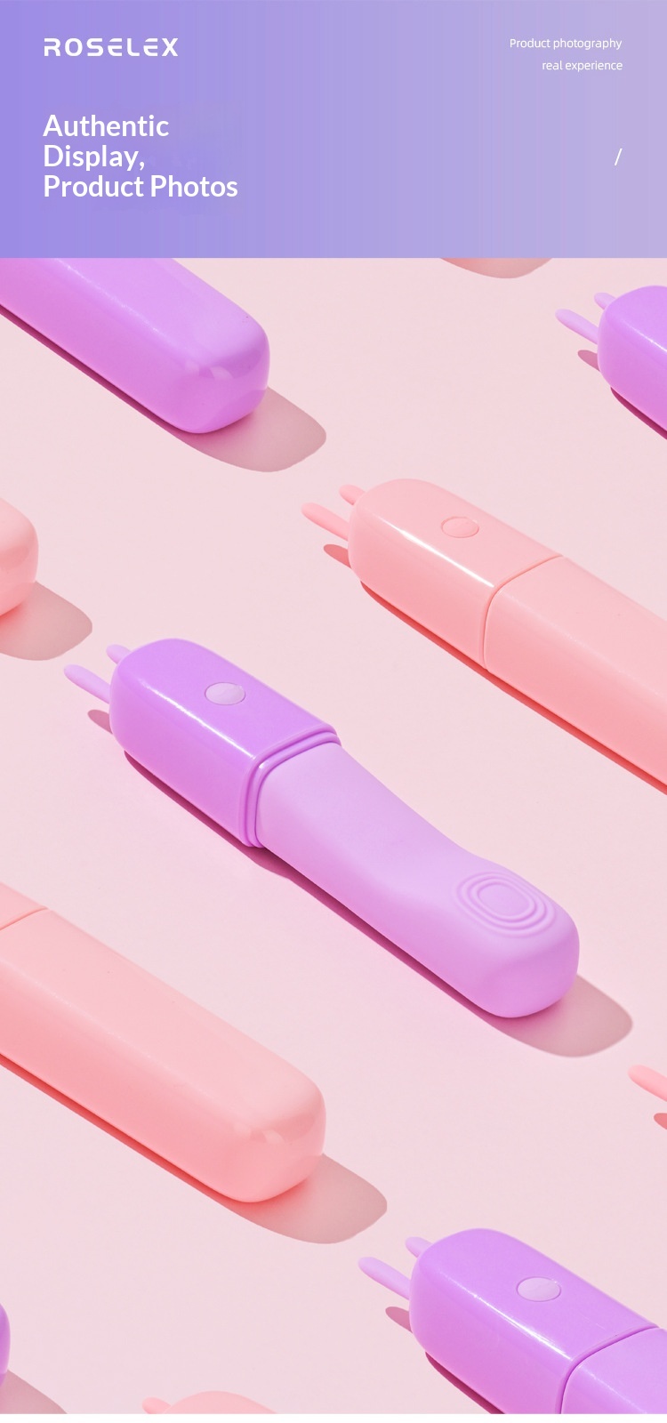 Eros Lab ROSELEX Vibratore morbido a coniglio, riscaldamento elettrico a dieci frequenze, masturbazione femminile, orgasmo del punto G, compatto e portatile_voghion.com