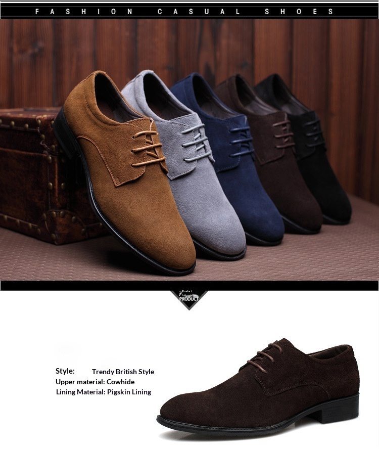 Scarpe casual retrò basse in pelle scamosciata stile britannico da uomo Voyage, di grandi dimensioni, traspiranti e resistenti all'usura_voghion.com