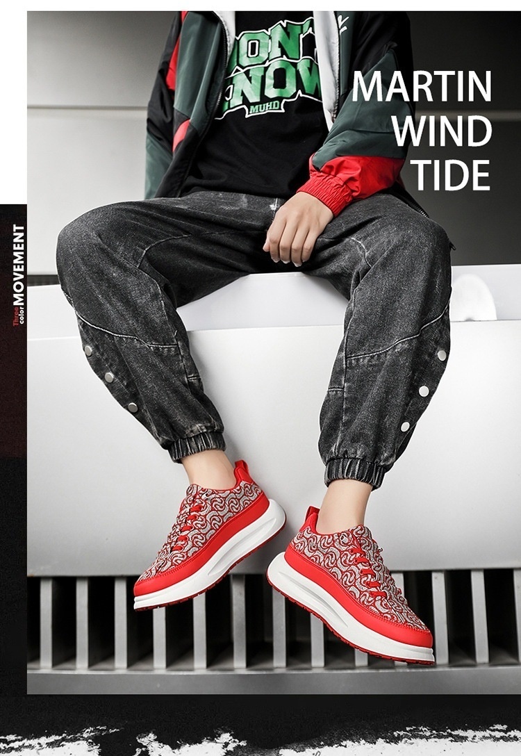 Voyage Canvas Erkek Yaz 2025 Yeni Trend Çok Yönlü Kırmızı Günlük Düz Spor Kumaş Kokuya Dayanıklı Trend Ayakkabılar_voghion.com