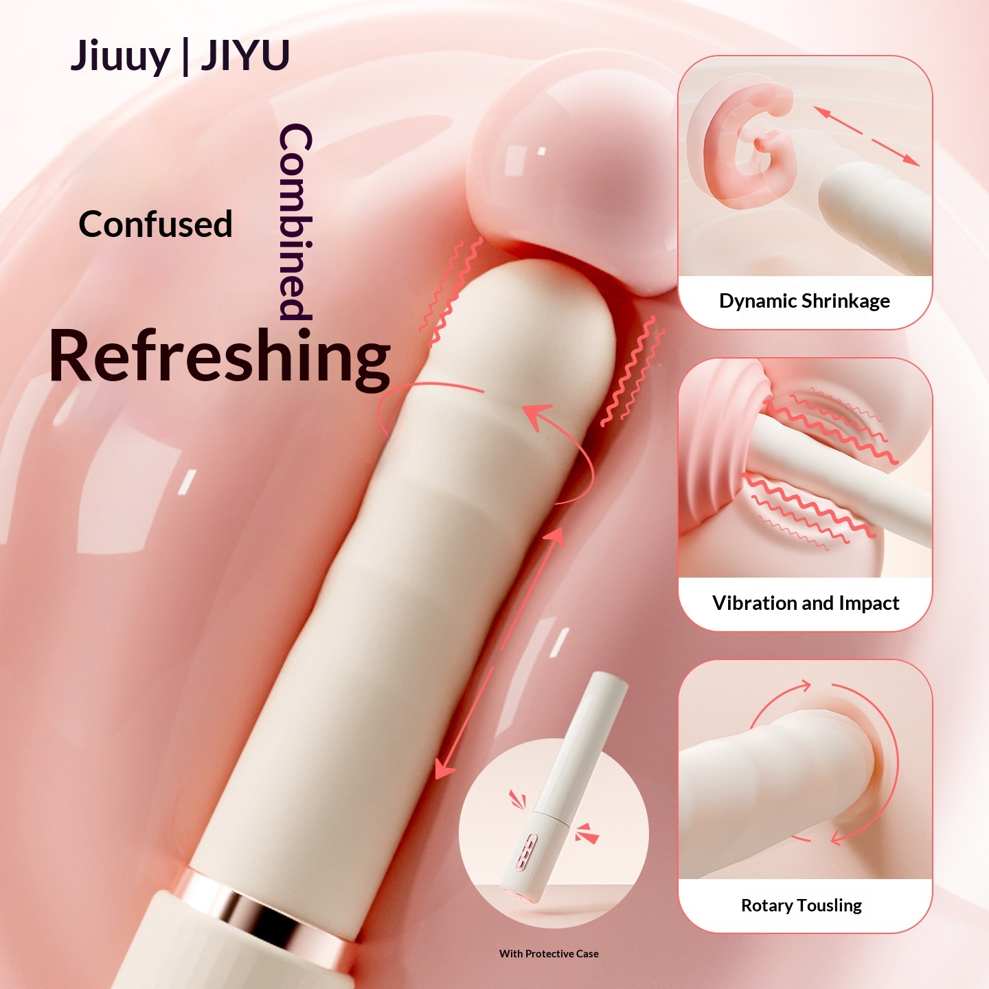 Eros Lab Ji Yu Gardenia Masturbatore femminile automatico telescopico a spinta con vibratore remoto e giocattolo per adulti_voghion.com