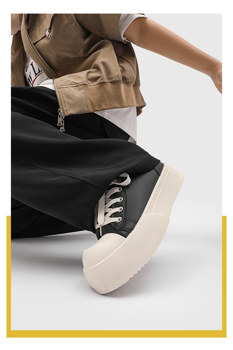 Voyage Big Head Derby Herren-Sneaker, atmungsaktiv, mit dicker Sohle und optischer Erhöhung, vielseitig und ideal für den Herbst, Nischendesign_voghion.com