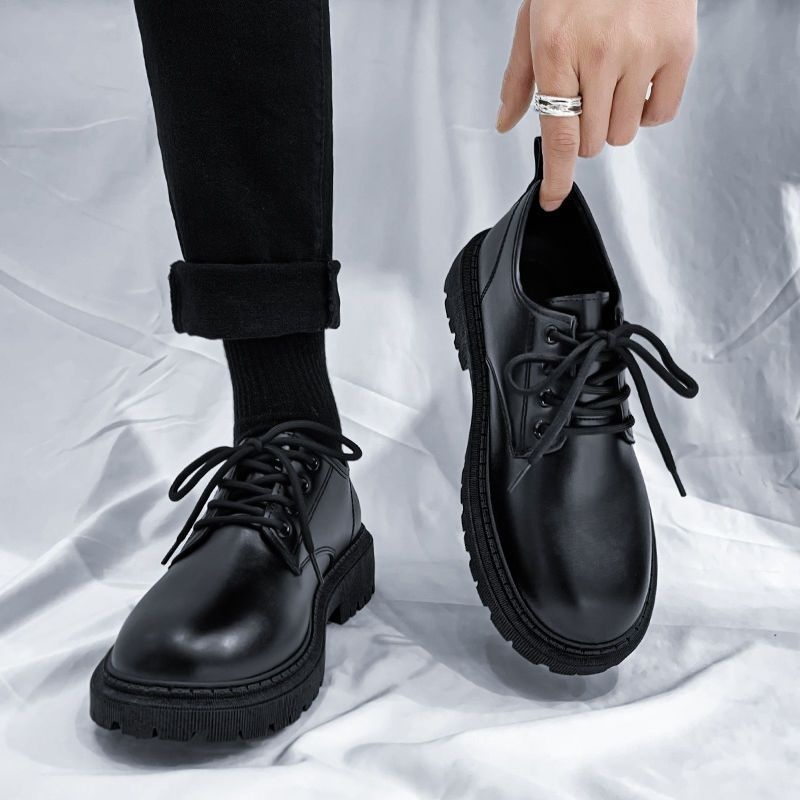 Chaussures d'été en cuir imperméables et antidérapantes noires pour hommes WalkPrime, style britannique, élégantes et décontractées, parfaites pour le travail, la sécurité ou la cuisine._voghion.com