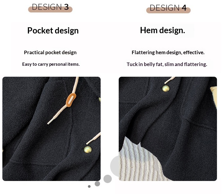 2025 Women's Clothing Women's Mid-Length Hooded Coat, Thickened Spring And Autumn, Size, High-End Elegant Wool Overcoat For Plus Size_voghion.com