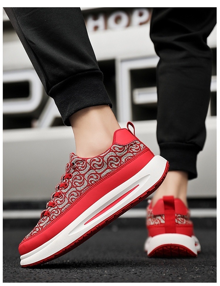 Voyage Canvas Erkek Yaz 2025 Yeni Trend Çok Yönlü Kırmızı Günlük Düz Spor Kumaş Kokuya Dayanıklı Trend Ayakkabılar_voghion.com