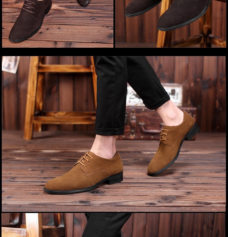 Scarpe casual retrò basse in pelle scamosciata stile britannico da uomo Voyage, di grandi dimensioni, traspiranti e resistenti all'usura_voghion.com