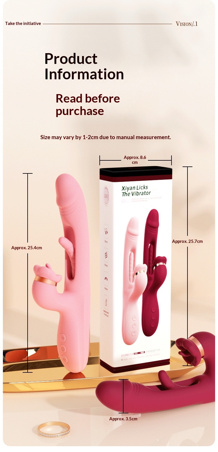 Masturbateur vibrant multifréquence Eros Lab Active Point Xiyan pour adultes, avec stimulation de la langue et des mouvements de va-et-vient._voghion.com