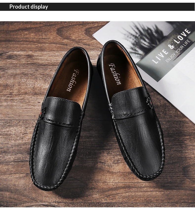 Voyage Voyage Mocasines informales británicos de estilo coreano sin cordones para conducir en verano, zapatos de hombre a la moda, transpirables y cómodos al por mayor_voghion.com
