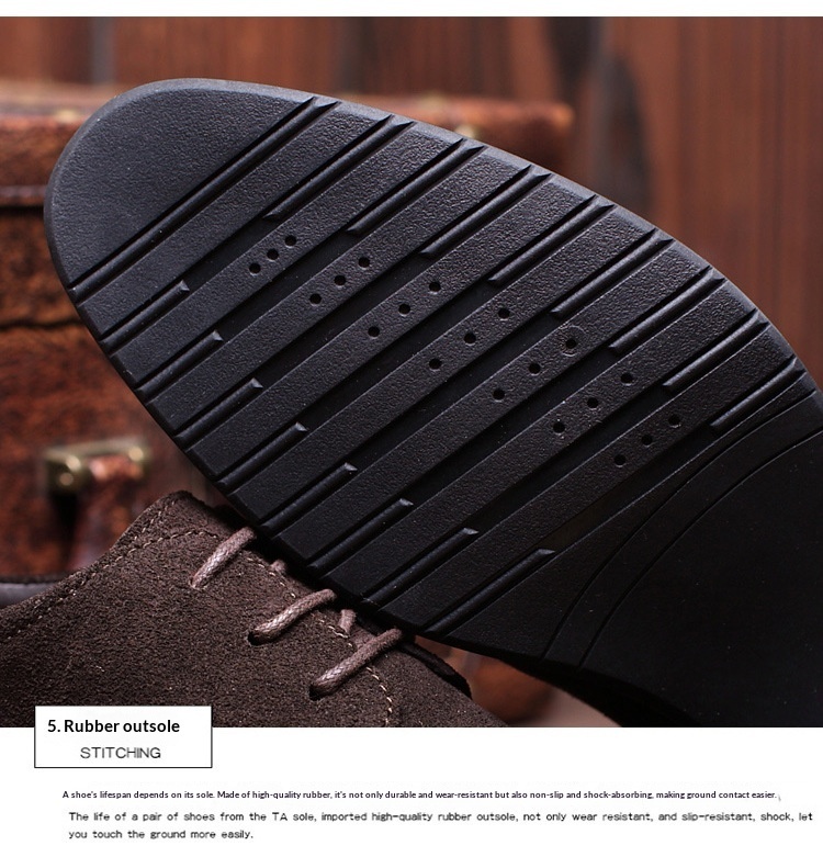 Scarpe casual retrò basse in pelle scamosciata stile britannico da uomo Voyage, di grandi dimensioni, traspiranti e resistenti all'usura_voghion.com