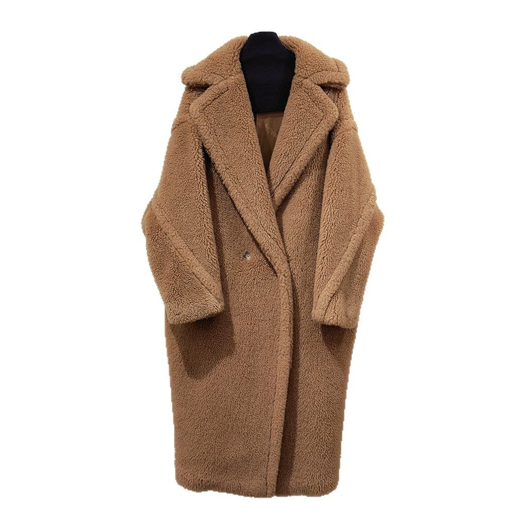 2024 Women's Clothing Women's Bear Coat For Women, Loose Fit Teddy Jacket, MAX Parent Style Winter Wear, Fur Grain Sheep Wool Integrated_voghion.com