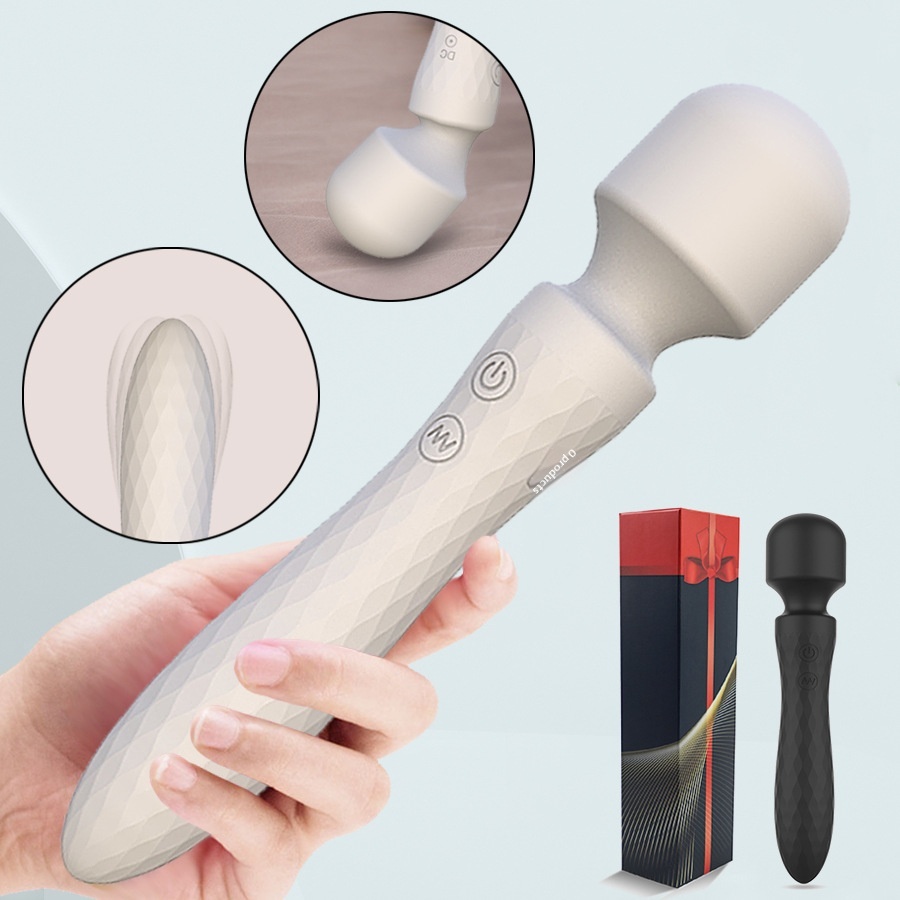 Eros Lab AV Stick Masturbateur vibrant double tête pour femme, 10 vitesses de vibration puissante, orgasme instantané, sextoy stimulant le point G_voghion.com