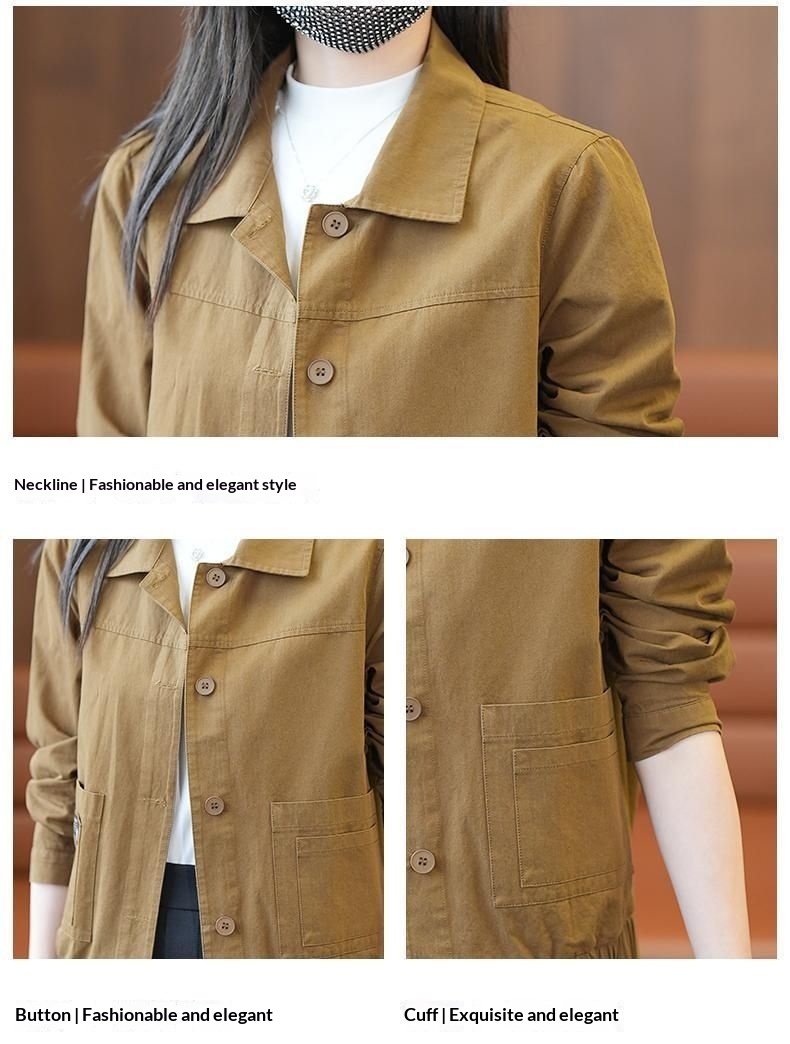 Frühjahr/Herbst 2025: Neue, vielseitige Mode im Slim-Fit-Stil für kleine Frauen – ideal für den Arbeitsalltag. Damenjacke, kurzer Mantel._voghion.com