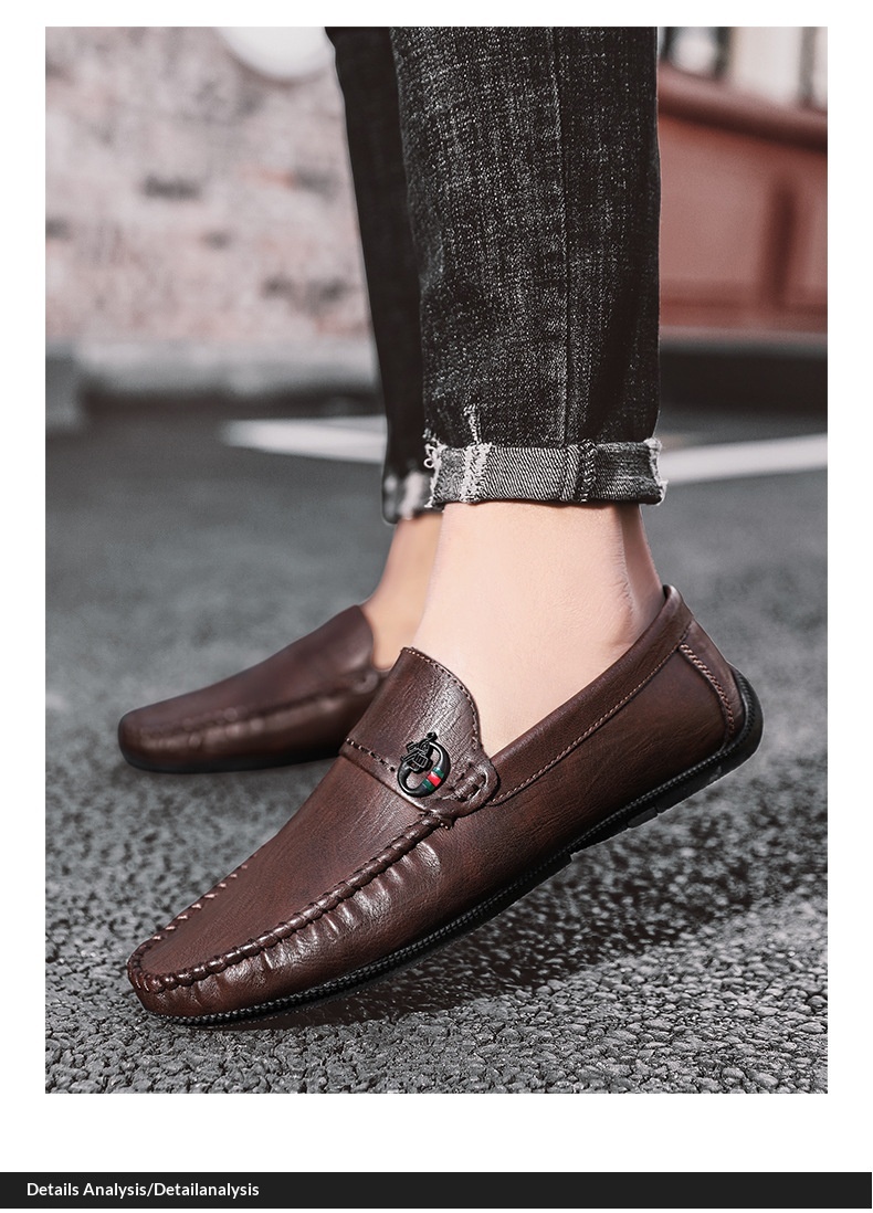Voyage Voyage Mocasines informales británicos de estilo coreano sin cordones para conducir en verano, zapatos de hombre a la moda, transpirables y cómodos al por mayor_voghion.com