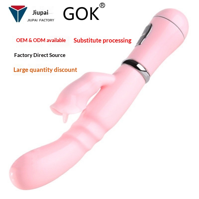 Eros Lab Female Use Passionate Frequency Rabbit Vibrator Tongue Licking Dual Shock AV Stick Rechargeable Massager_voghion.com