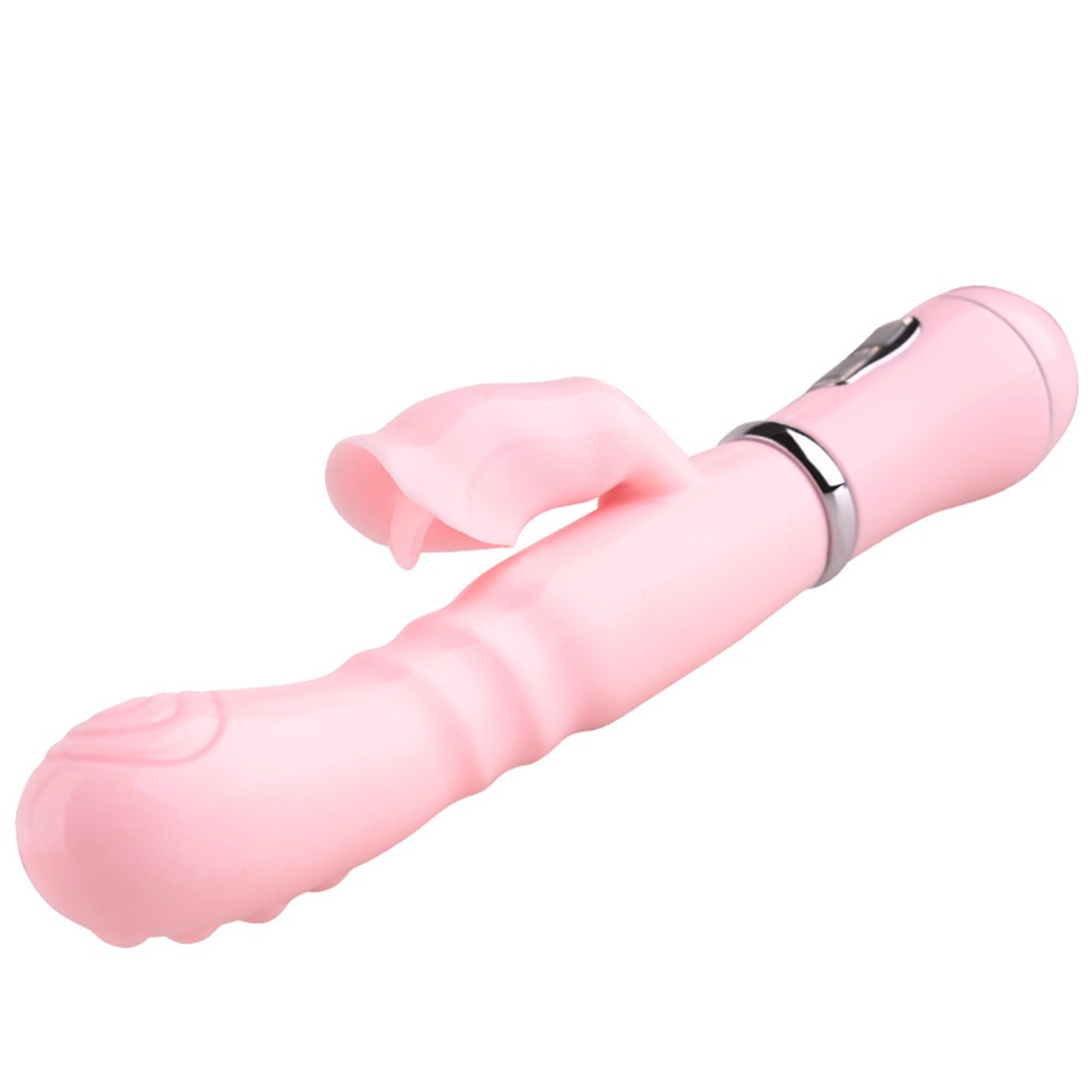 Eros Lab Female Use Passionate Frequency Rabbit Vibrator Tongue Licking Dual Shock AV Stick Rechargeable Massager_voghion.com