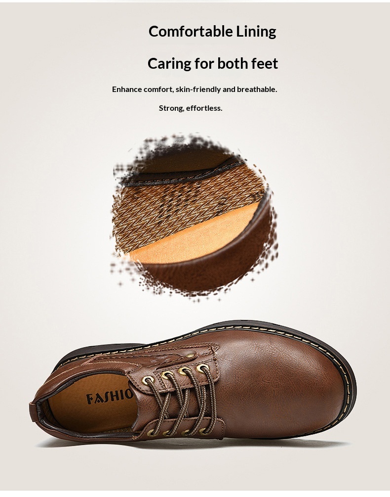 Chaussures de travail d'extérieur WalkPrime en cuir véritable de vachette, transfrontalières européennes et américaines, avec large embout de sécurité, résistantes à l'usure et antidérapantes._voghion.com