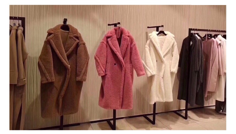 2024 Women's Clothing Women's Bear Coat For Women, Loose Fit Teddy Jacket, MAX Parent Style Winter Wear, Fur Grain Sheep Wool Integrated_voghion.com