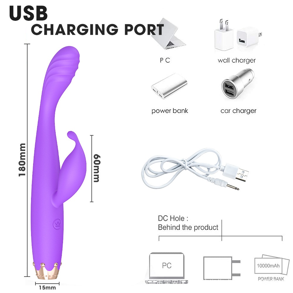 Eros Lab Little Crown Dot Vibrator Pen For Women, Heating Instant Vibrator, Clitoral Stimulation, G-Spot Vibrating AV Stick, Sex_voghion.com