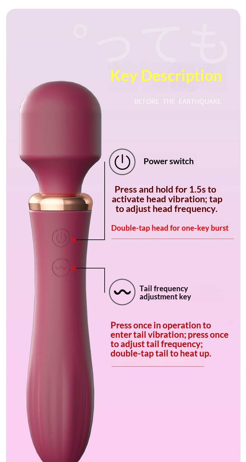 Eros Lab Laile Bastone da massaggio riscaldante a frequenza variabile per adulti, giocattoli sessuali erotici a doppia vibrazione per donne_voghion.com