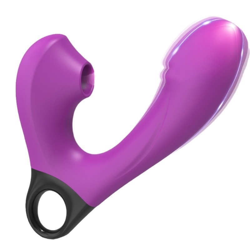 Eros Lab Foreign Trade Nouveau masseur vibrant à double tête, chargement magnétique sans fil, 10 vibrations + 5 fréquences d'aspiration_voghion.com