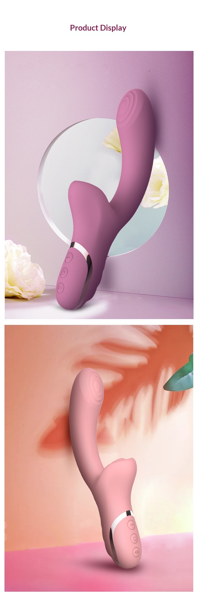Eros Lab Vibrateur allemand à insertion et succion, masturbateur pour femmes, jouet pour l'orgasme du point G, sextoy pour adultes_voghion.com