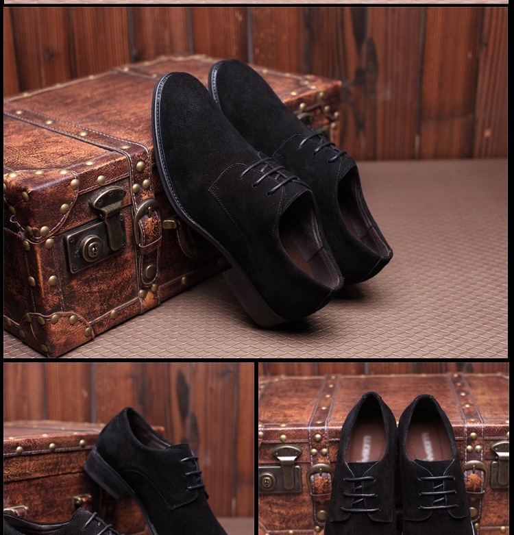 Scarpe casual retrò basse in pelle scamosciata stile britannico da uomo Voyage, di grandi dimensioni, traspiranti e resistenti all'usura_voghion.com