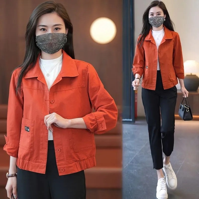 Frühjahr/Herbst 2025: Neue, vielseitige Mode im Slim-Fit-Stil für kleine Frauen – ideal für den Arbeitsalltag. Damenjacke, kurzer Mantel._voghion.com