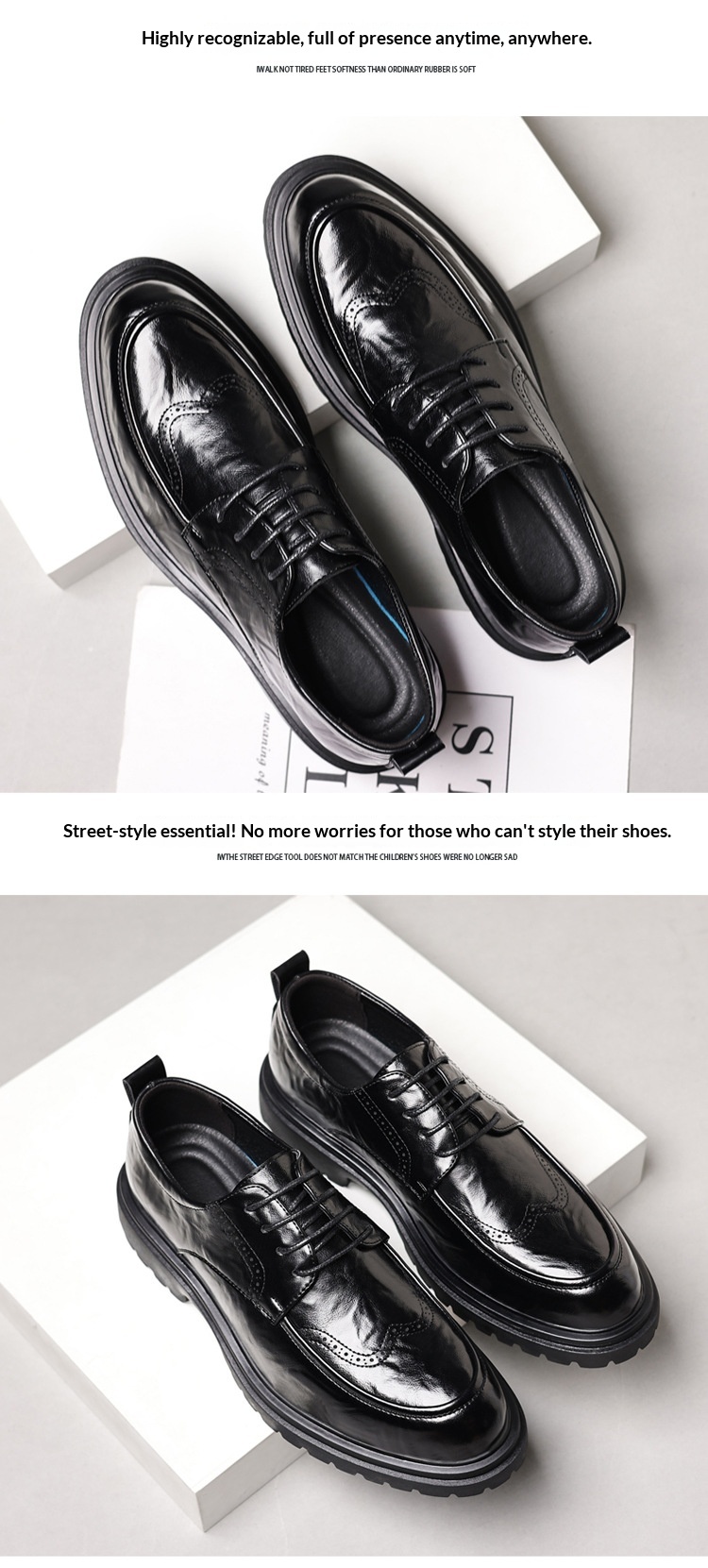 WalkPrime Leather New Business Formal British Style Casual Brogue Black Men's Live Wedding Groom Shoes_voghion.com