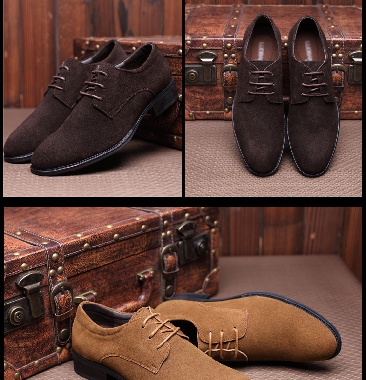 Scarpe casual retrò basse in pelle scamosciata stile britannico da uomo Voyage, di grandi dimensioni, traspiranti e resistenti all'usura_voghion.com