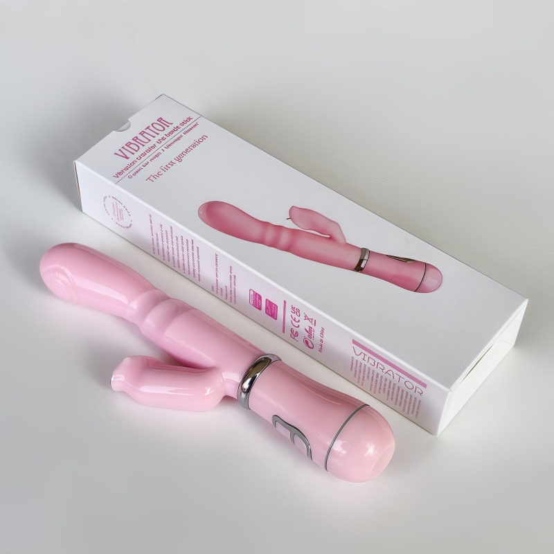 Eros Lab Female Use Passionate Frequency Rabbit Vibrator Tongue Licking Dual Shock AV Stick Rechargeable Massager_voghion.com