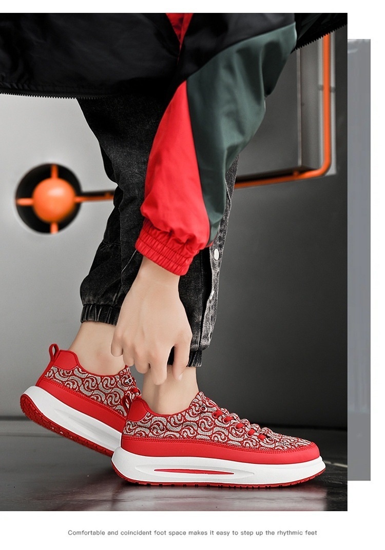 Voyage Canvas Erkek Yaz 2025 Yeni Trend Çok Yönlü Kırmızı Günlük Düz Spor Kumaş Kokuya Dayanıklı Trend Ayakkabılar_voghion.com