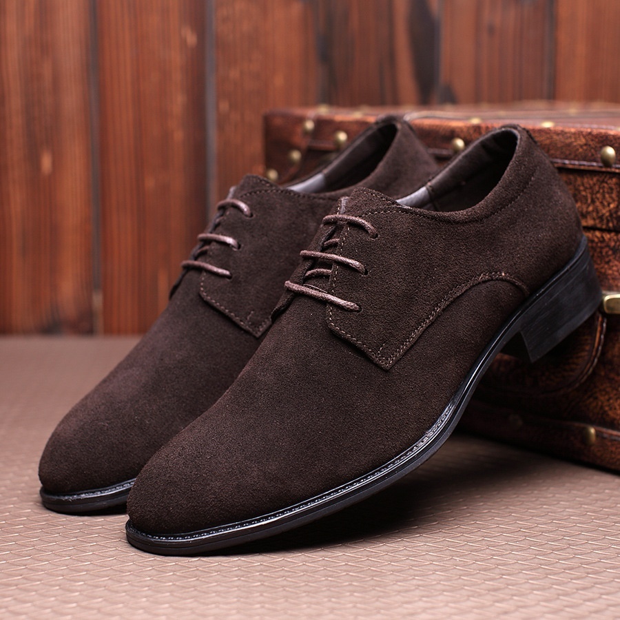 Scarpe casual retrò basse in pelle scamosciata stile britannico da uomo Voyage, di grandi dimensioni, traspiranti e resistenti all'usura_voghion.com
