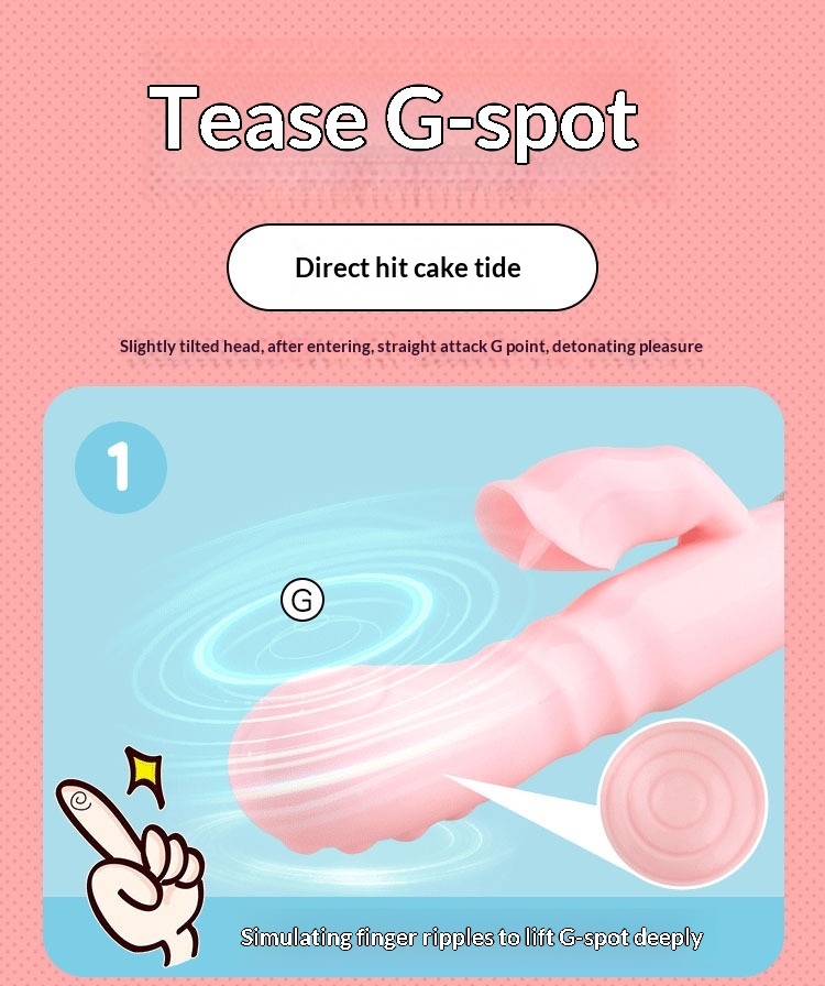 Eros Lab Female Use Passionate Frequency Rabbit Vibrator Tongue Licking Dual Shock AV Stick Rechargeable Massager_voghion.com