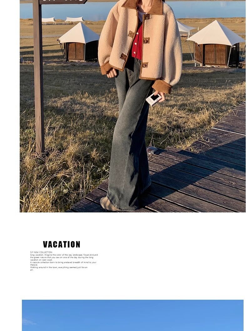 Women's Clothing Women's Reversible Sheepskin Coat Women, Autumn 2025 New Thickened Short Suede Coat For Early Winter_voghion.com