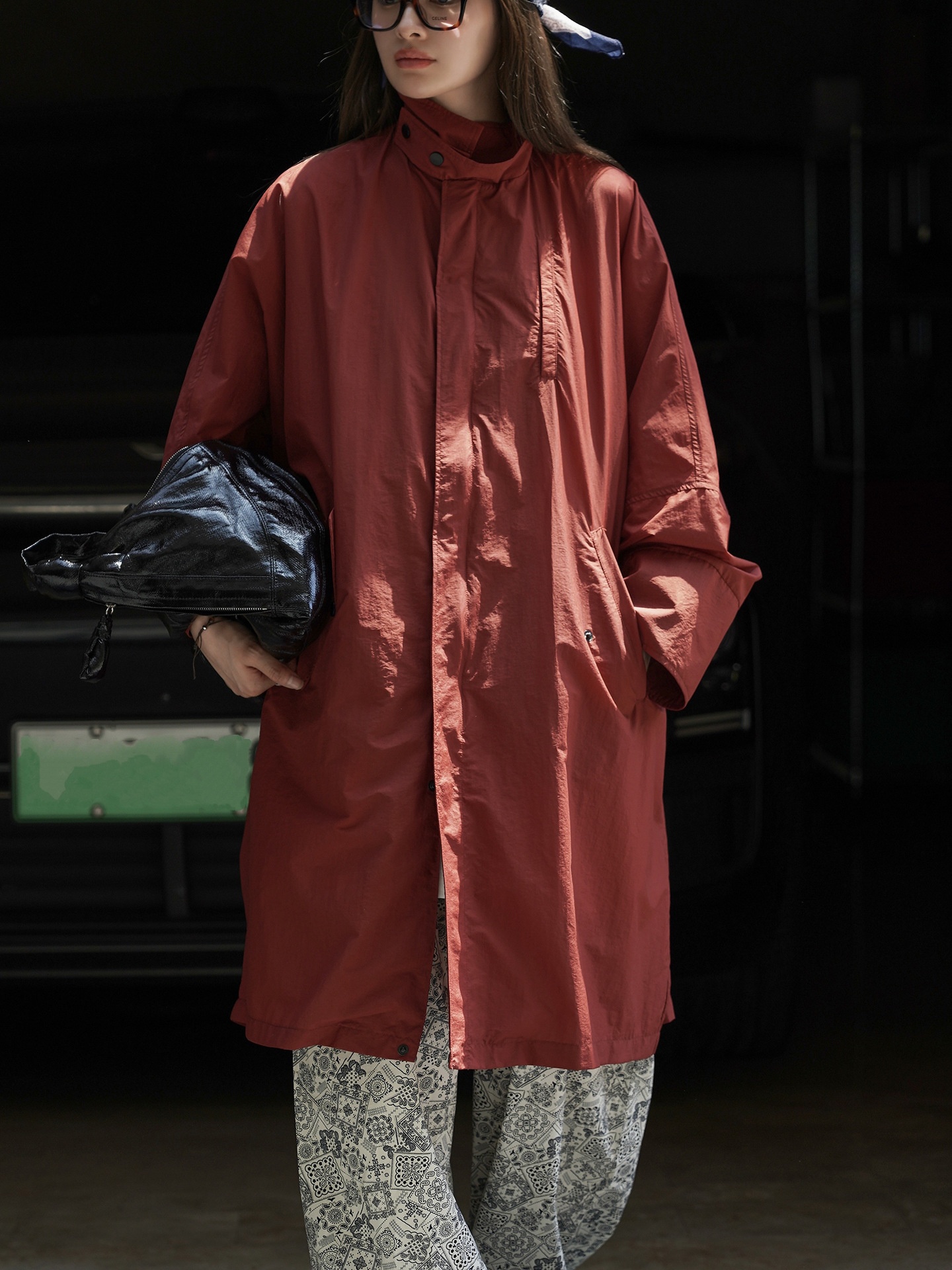 Women's Clothing Women's Louvre Early Autumn New Korean Style Workwear Functional Windbreaker Oversized Lightweight Mid-Length Coat For_voghion.com