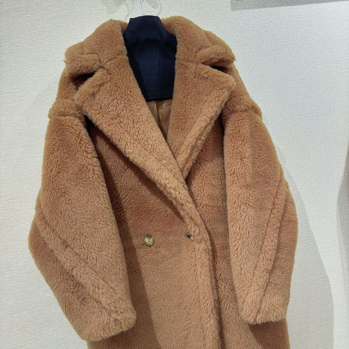 2024 Women's Clothing Women's Bear Coat For Women, Loose Fit Teddy Jacket, MAX Parent Style Winter Wear, Fur Grain Sheep Wool Integrated_voghion.com