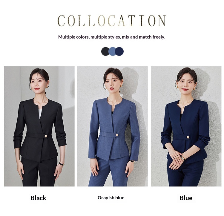 ChicShe Autumn Winter New Fashion Wear Jewelry Store Workwear Professional Elegant Waist Slimming Suit Set Women_voghion.com