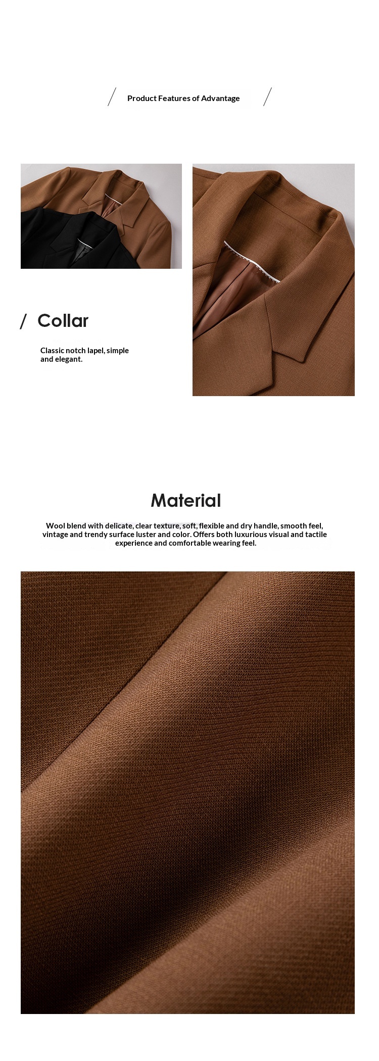 Completo da donna in lana ChicShe, due pezzi, professionale, elegante, con pantaloni a gamba dritta e larga, blazer piccolo_voghion.com