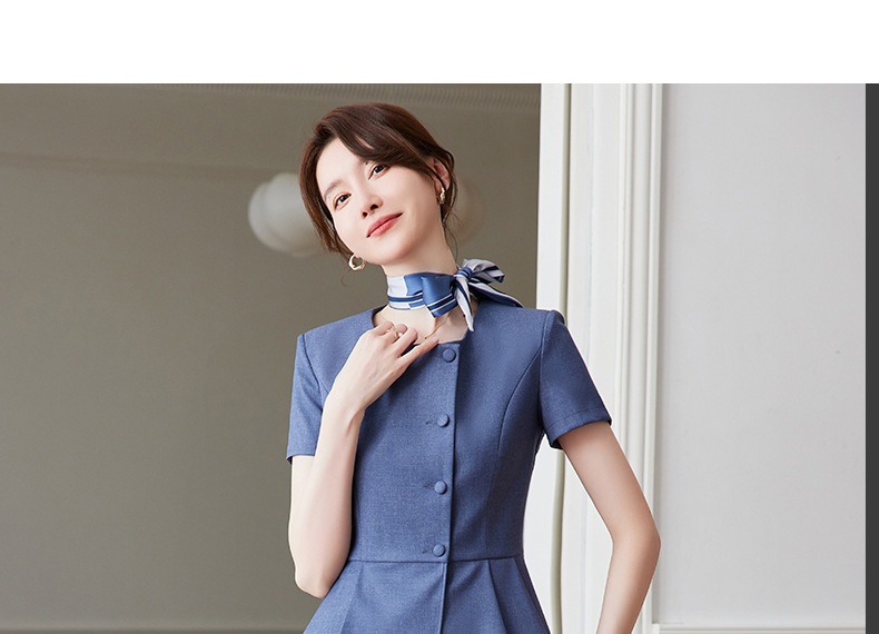 ChicShe Short Sleeve Suit Set For Women Professional Wear Summer Department Jewelry Store Sales Uniform Beautician Front Desk_voghion.com
