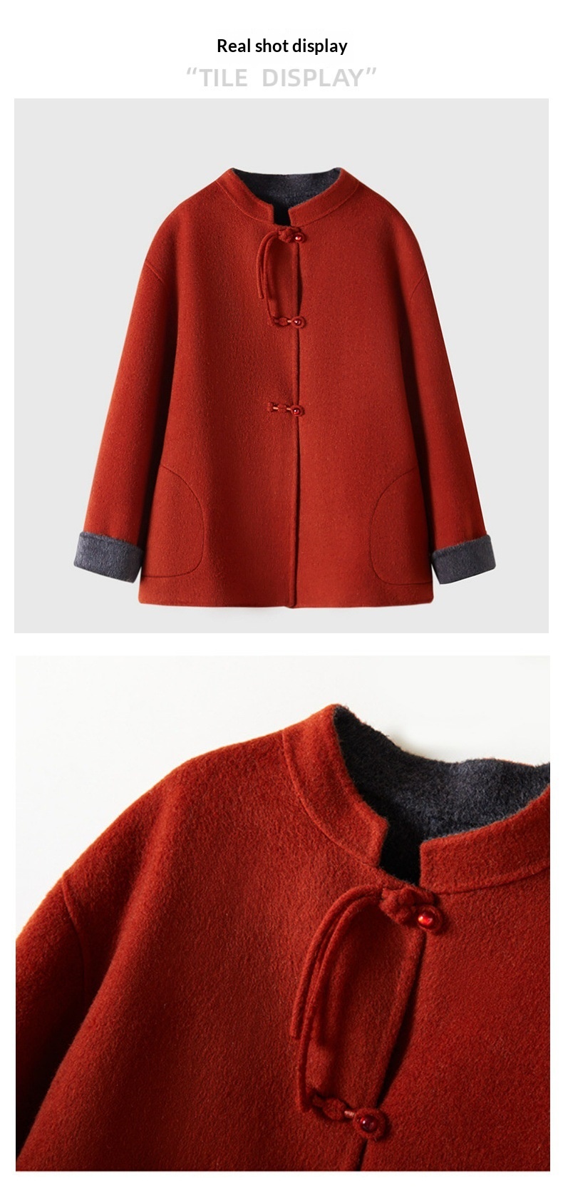 2025 Autumn Winter New Woolen Overcoat For Women, Women's Clothing, Women's Chinese Style Elegant Double-Sided Wool Coat_voghion.com