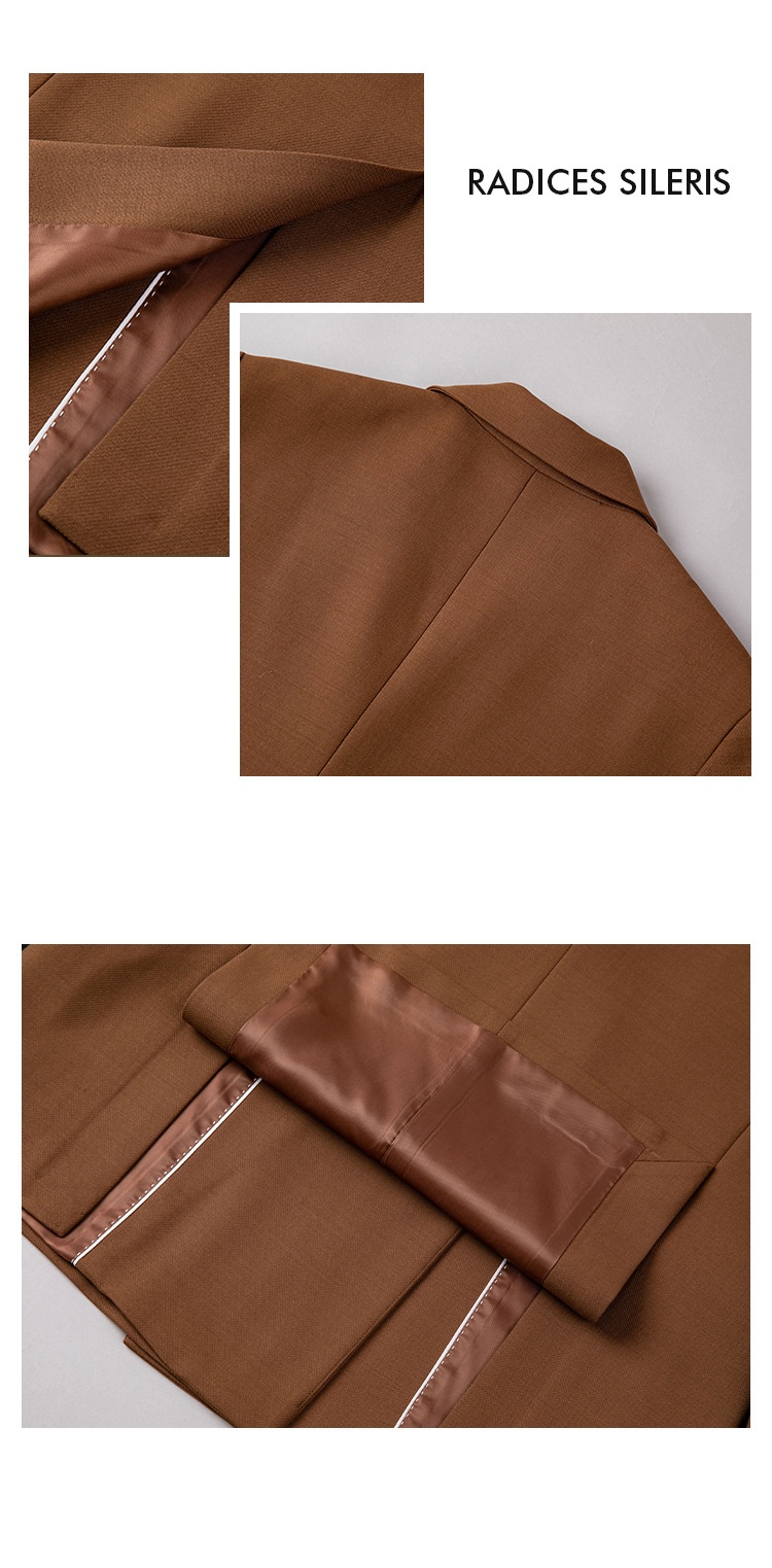 Completo da donna in lana ChicShe, due pezzi, professionale, elegante, con pantaloni a gamba dritta e larga, blazer piccolo_voghion.com