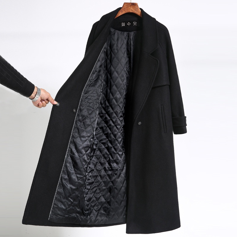 Women's Clothing Women's Clothing Black Wool Coat Mid-Length 2025 Autumn New Fashion Thick Loose Slim Fit Korean Style Women's Woolen Jacket_voghion.com
