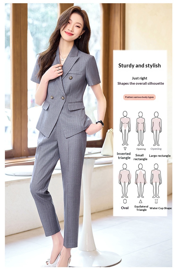 ChicShe High-End Striped Suit Set For Women Summer 2025 New Professional Formal Wear Elegant Hotel Manager Workwear Blazer_voghion.com