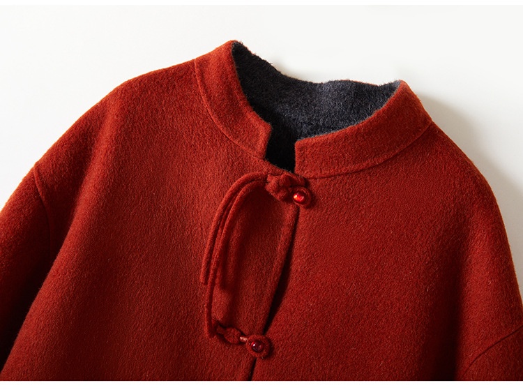 2025 Autumn Winter New Woolen Overcoat For Women, Women's Clothing, Women's Chinese Style Elegant Double-Sided Wool Coat_voghion.com