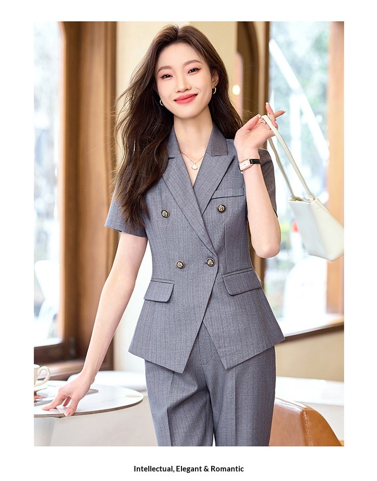 ChicShe High-End Striped Suit Set For Women Summer 2025 New Professional Formal Wear Elegant Hotel Manager Workwear Blazer_voghion.com