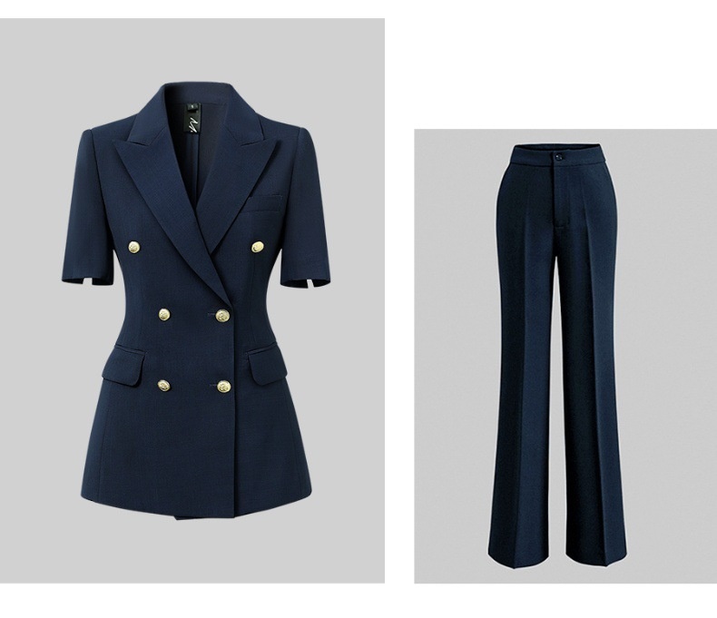 ChicShe Wide-Leg Pants Suit Set For Women 2025 New Summer Professional Commuting Formal Double-Breasted Blazer Office Workwear_voghion.com