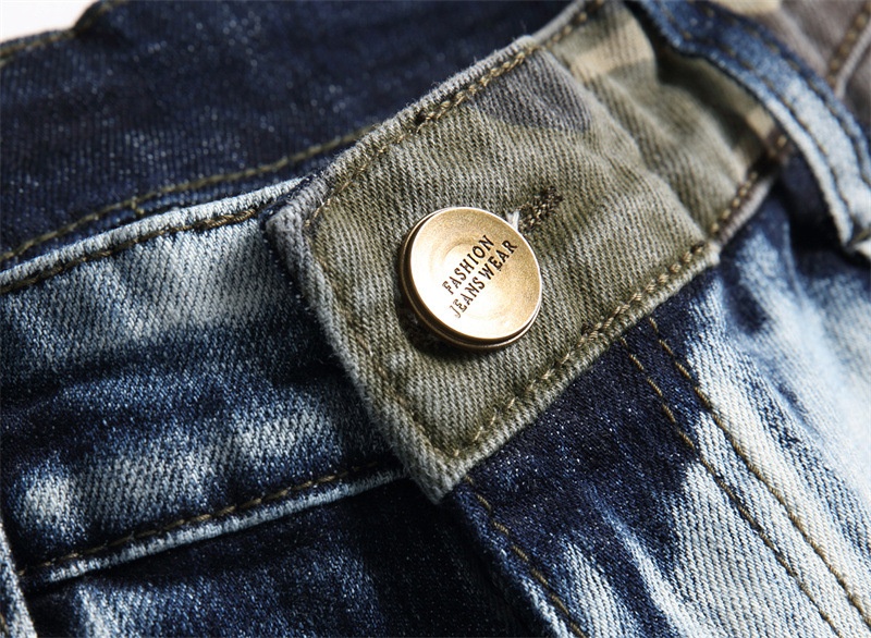 boy Boy Boy 2023 Neue Großhandel Slim Fit Stretch Camouflage Patchwork Color Block Herren Skinny Jeans Trendy 3132_voghion.com