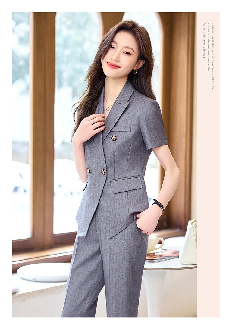 ChicShe High-End Striped Suit Set For Women Summer 2025 New Professional Formal Wear Elegant Hotel Manager Workwear Blazer_voghion.com
